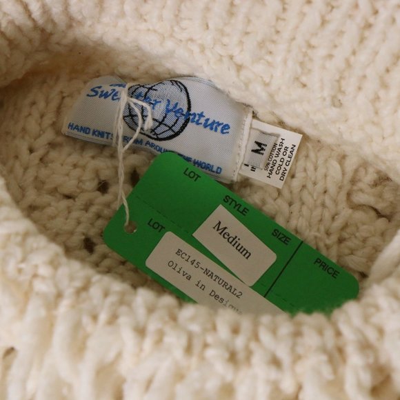 NWT The Sweater Venture Off-White Oliva in Desigual Wool Fringe Neckline Sweater - Picture 5 of 5